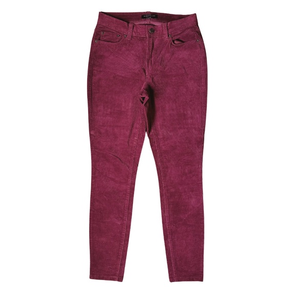 Banana Republic Skinny Corduroy Pants Burgundy Sz 2 (Fits 4) Fall Chic Preppy - Picture 4 of 11